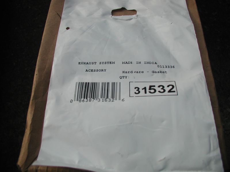 Walker resonator pipe #21383 and gasket #31532.
