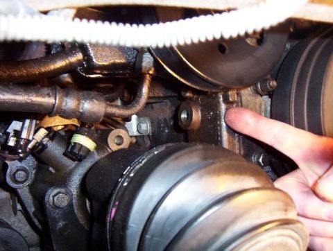 2002 Pontiac Grand Prix - Images of where the factory oil pressure sender is.