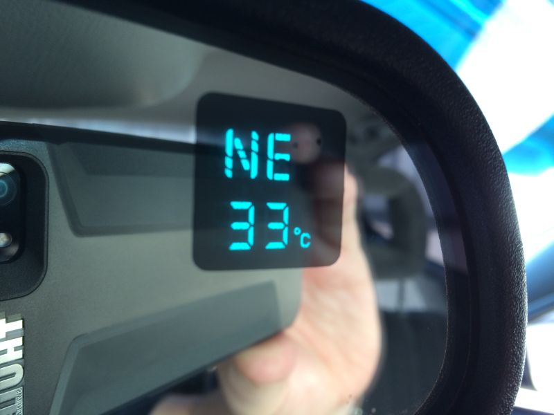 After a 10 minute stop and then 5 minutes of city driving; coolant 213*F, trans 208*F.