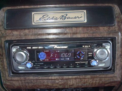 1986 Ford Bronco - Had to retire the 5 year old JVC CD player. Got a deal on this new Pioneer MP3/CD unit with a remote. Not what you'd call user friendly, bu…