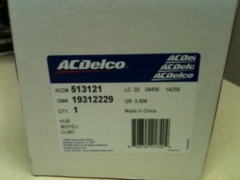 2002 Pontiac Grand Prix - A close-up shot of an ACDelco box with part information and a barcode. The box contains part numbers and details for what appears to be a v…