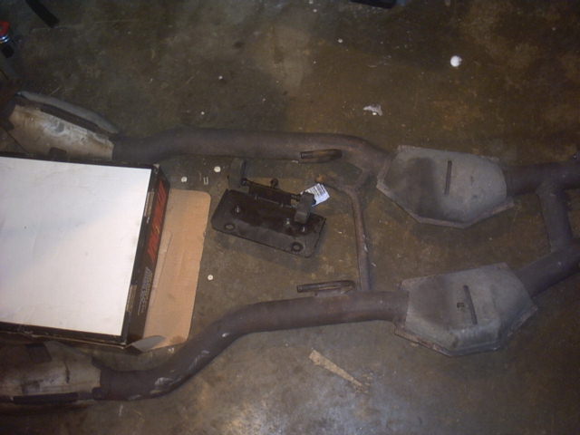 Exhaust system components including catalytic converters and pipes