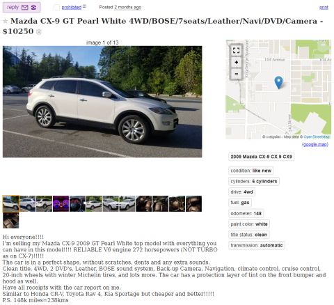 2009 Mazda CX-9 “Betty”