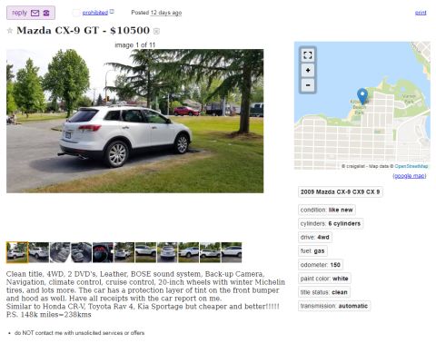 2009 Mazda CX-9 “Betty”