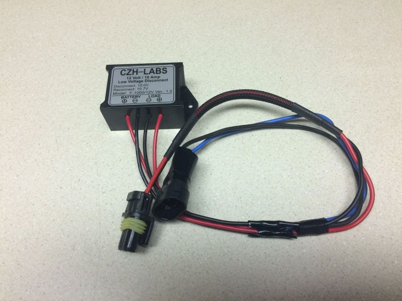 CZH-LABS 12 Volt Low Voltage Disconnect module with wires.