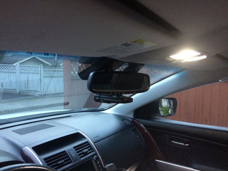 Realized that I never took images of the camera after moving it to the right side of the windshield.....