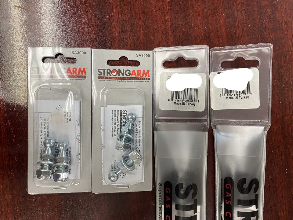 Struts and ball mounts.