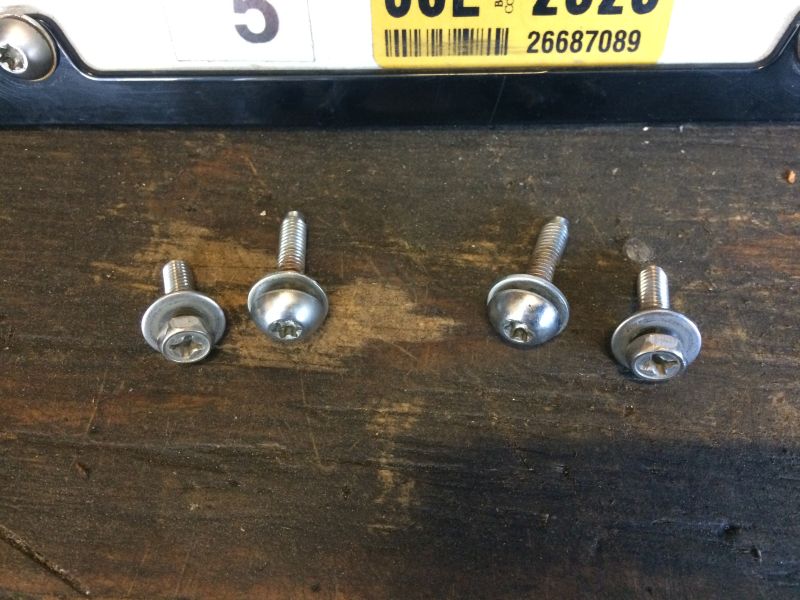 Had a few more of the bolts, and turns out they were the same thread as the stock ones. Just had to cut them down to length.