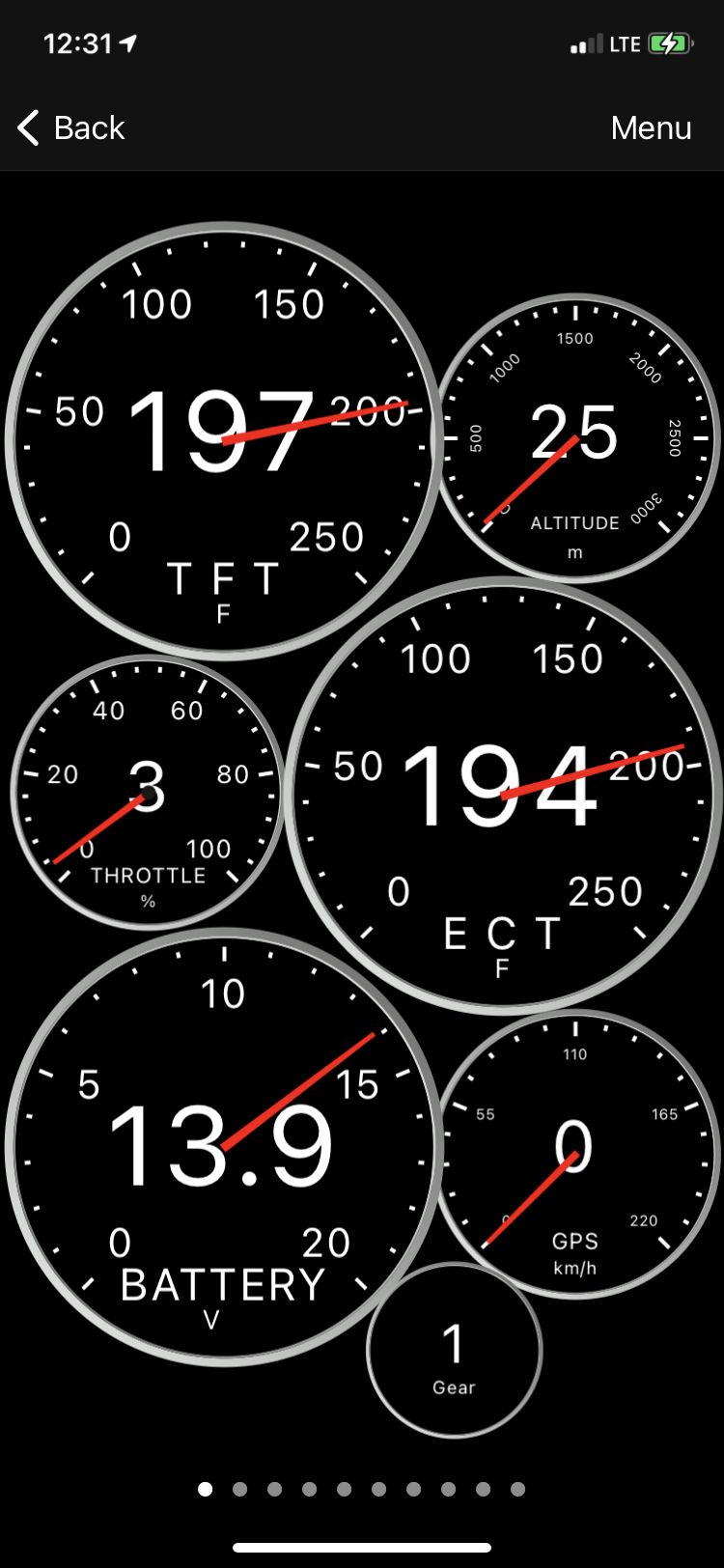 Changed the "second meter" to "gear select".