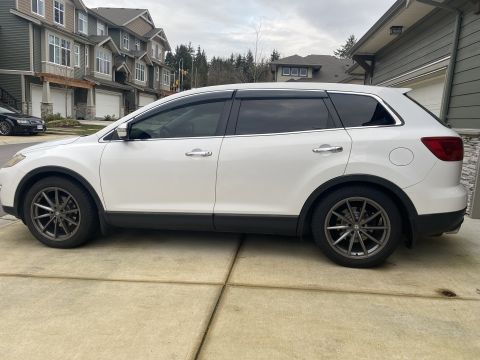 2009 Mazda CX-9 - Seven windows tinted (doors, rear side & tailgate) with LLumar window film by Brookswood Tint. (35% on the front doors, 5% on all the rear…