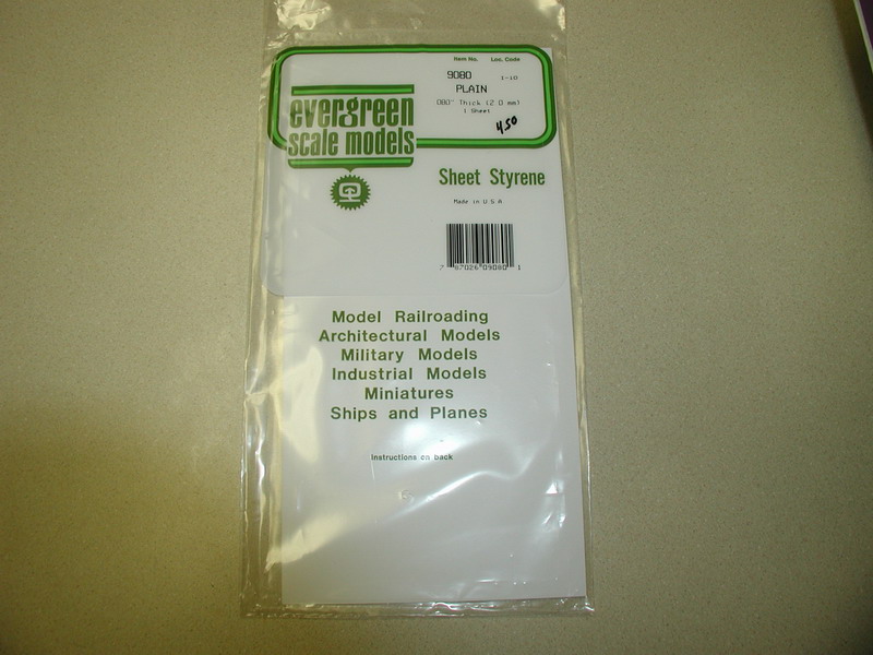 Some plastic strips from the local hobby shop.