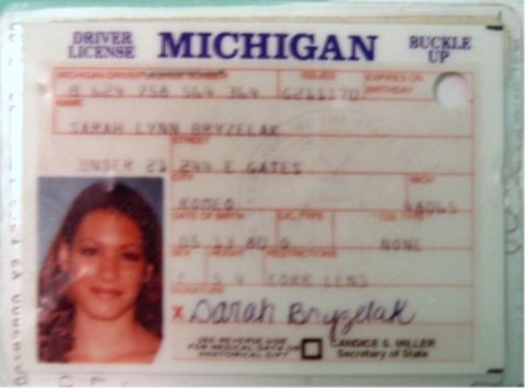 1997 Ford Taurus - Michigan Driver's License document with personal information and photo.