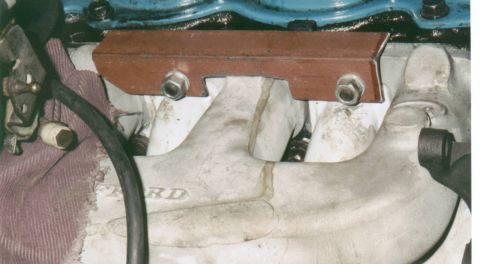 1980 Ford Bronco - Need to move the stock throttle cable holder to match the new throttle cable. This is the plate I attached the holder to using a couple of…