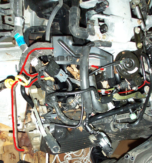Better shot of the EGR supply from passenger side exhaust manifold up.