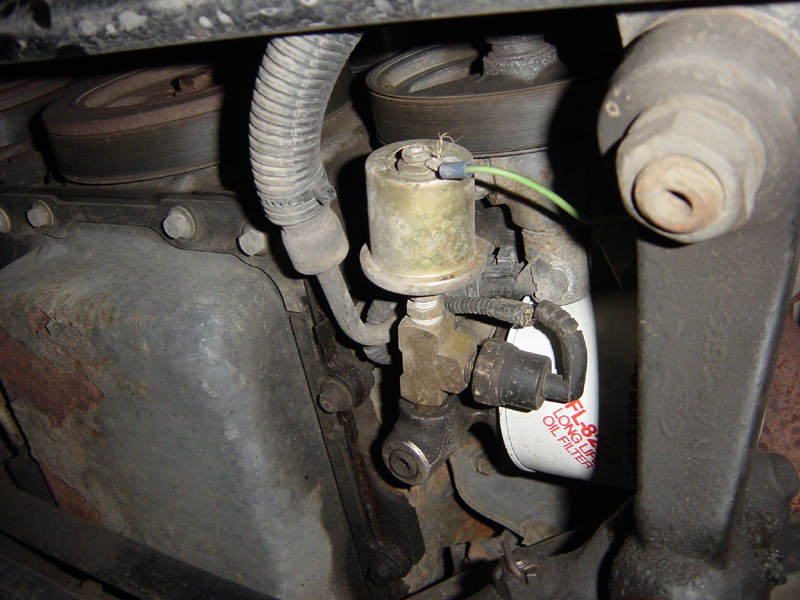 Sending unit for the oil pressure guage