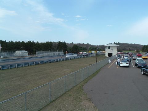 1993 Ford Crown Victoria - This is my first pass EVER on the drag strip. Going against a 'Vette during time trials.