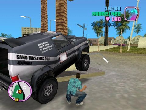 1988 Ford Bronco - Taken in GTA: Vice City You have to collect a bunch of cars that are in a list in the dealership parking lot to get this truck.