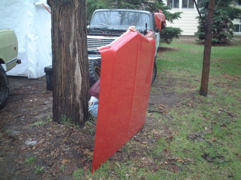 1967 Ford Galaxie - Setting the hood aside for now.