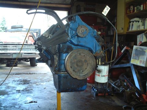 1967 Ford Galaxie - On the engine stand