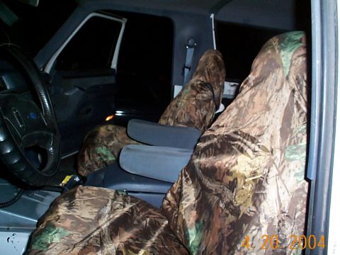1992 Ford Bronco - New seat covers from Cabelas, not the best fitting but hey what do you expect when it says universal??