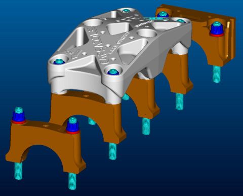 1969 Ford Fairlane - 3D rendering of a mechanical assembly, likely a component for a larger machine.
