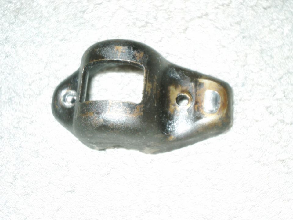 Metal rocker arm assembly component with two bolt holes