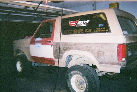 1983 Ford Bronco - This Ford Bronco is in the process of being prepped for paint, showing its current condition.