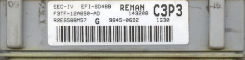 1990 Ford Bronco - ECM Label with Catch Code and other info