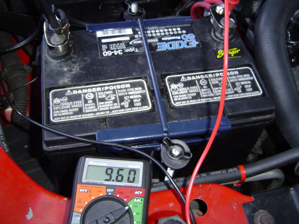 This reading is with the engine running