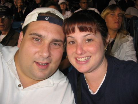 1989 Ford Bronco - Me and Anne (the sweetiepie), at the Yankees vs. Baltimore in 2003, at Yankee Stadium