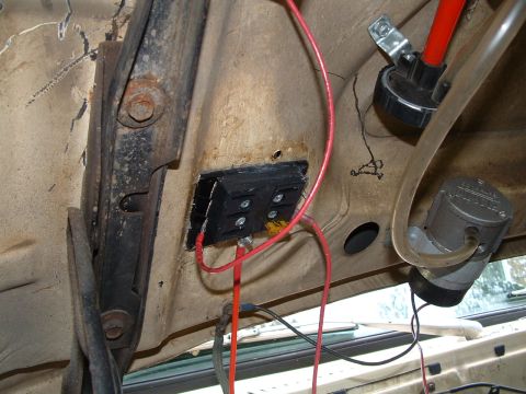 1979 Ford Bronco - good place for a fuse block. underside of the hood above the heater core