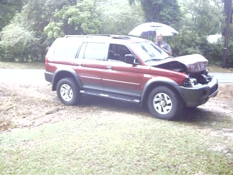 1984 Chevrolet Blazer - such a hard impact her sunroof popped out!!