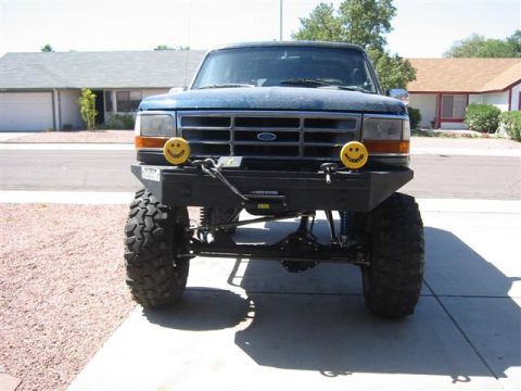 1994 Ford Bronco - This 1994 Ford Bronco is equipped with a winch and large off-road tires.
