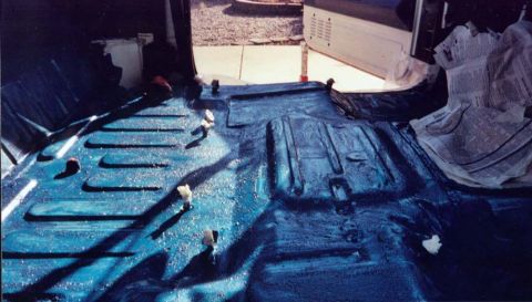 1987 Ford Bronco - don't worry about getting the first coat on thick, the second coat will make it great