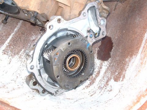 1991 Ford Bronco - Differential housing with internal gears and bearings exposed, likely for repair or inspection.