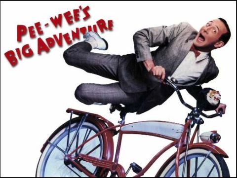 1997 Ford Expedition - Pee-wee Herman's Big Adventure features the character on a red bicycle.