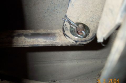 1986 Ford Bronco - My transfer-case linkage kept coming apart do here is the simple low buck fix. Drill a hole and put a pin in it.