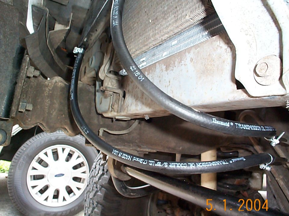 Used 3/8 inch transmission oil line and some fuel injection clamps to make sure everything sealed up nice and tight.