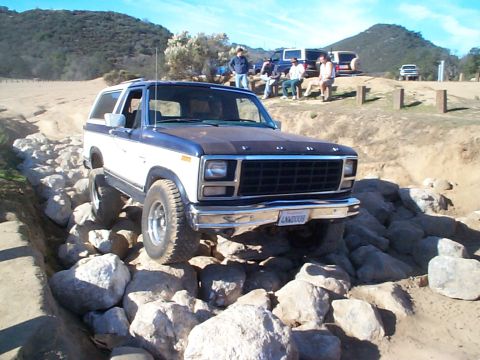 1981 Ford Bronco - This 1978 Ford Bronco is shown off-road on a rocky path.
