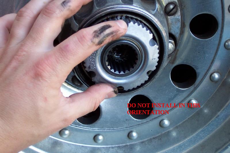 Do NOT install the new hub backwards; install it the other way