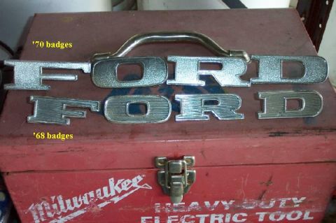 1968 Ford F-100 - '67 badges versus '70 badges
