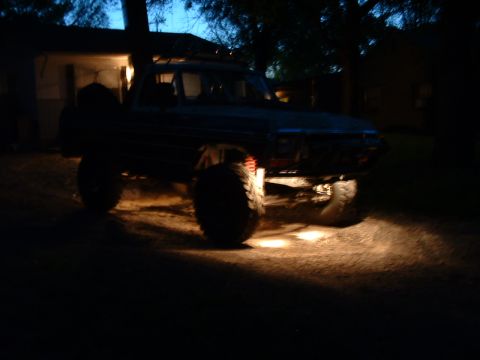 1979 Ford Bronco - these are the group of 4. i think i will make a bracket for the ones close to the tank so they point down instead of forward