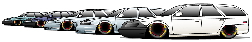 1998 Ford Taurus - A row of cars is depicted from a side profile, with varying colors and details.