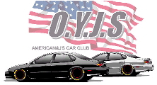 1998 Ford Taurus - Two sedans are depicted alongside an American flag and text for O.Y.J.S. AMERICAN'S CAR CLUB.