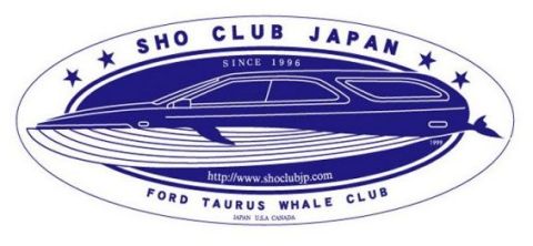 1998 Ford Taurus - This logo depicts a Ford Taurus wagon combined with a whale, indicating the year 1999.