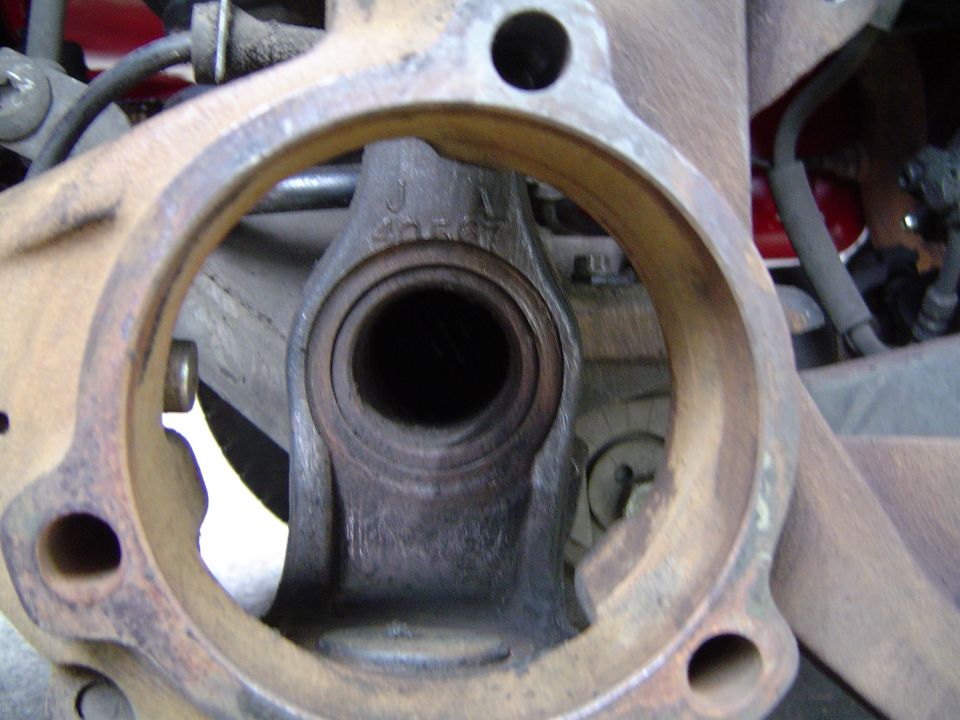 Axle cleaned up and ready for the new shaft to go in