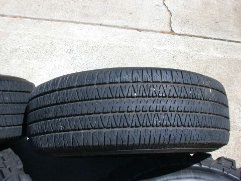 1996 Ford Bronco - Close-up of a tire tread, showing the pattern and wear.