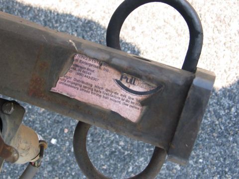 1995 Ford Bronco - Trailer hitch part with manufacturer and warning information visible.