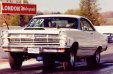 1967 Ford Fairlane - Rear view of a 1967 Ford Fairlane drag car at a track.