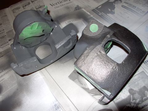 1986 Ford Bronco - I couldn't help myself ! New calipers were $25 CDN. Painted them Ford valve cover gray to ward off the salt for few years. If even one of t…
